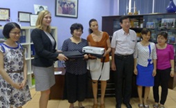 The Embassy of Germany in Hanoi made a grant of 9079 USD to Morning Star Center targeting at improving the facilities served for teaching and learning activities at the center. 