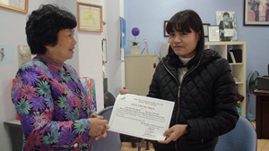 Morning Star Center presented graduates with the certificates of completing the special education training course